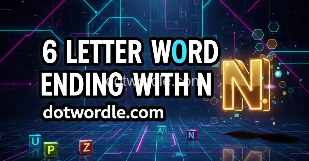 6 letter word Ending With N
