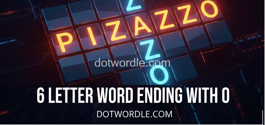 6 letter word Ending With O