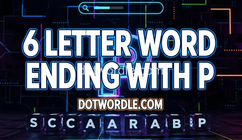6 letter word Ending With P