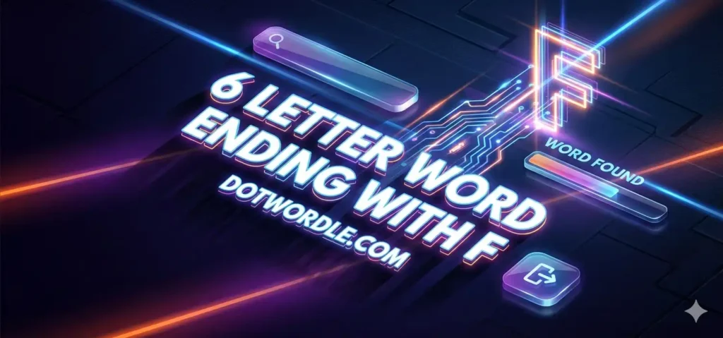 6 letter word Ending With F