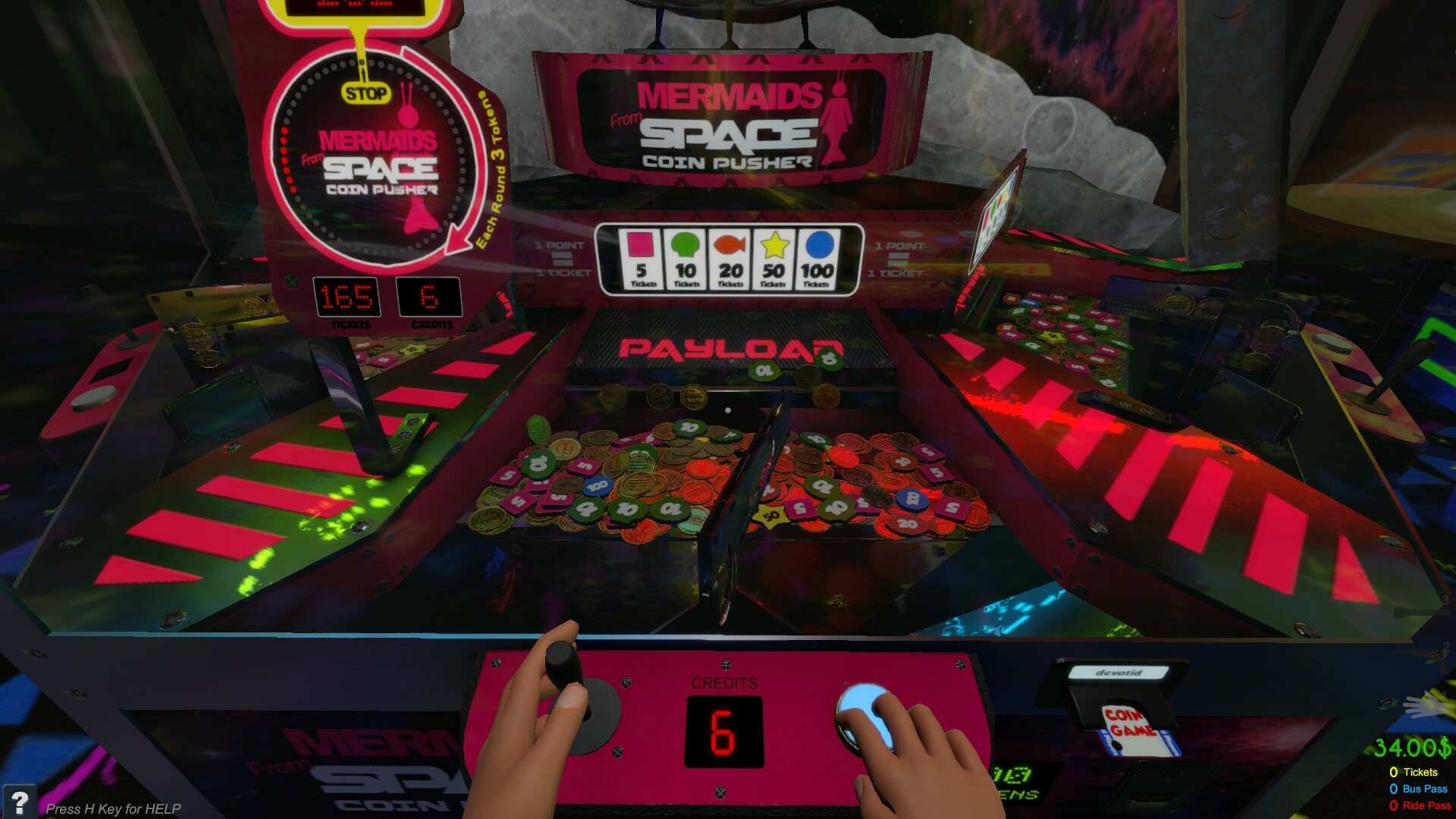 The Coin Game arcade gameplay